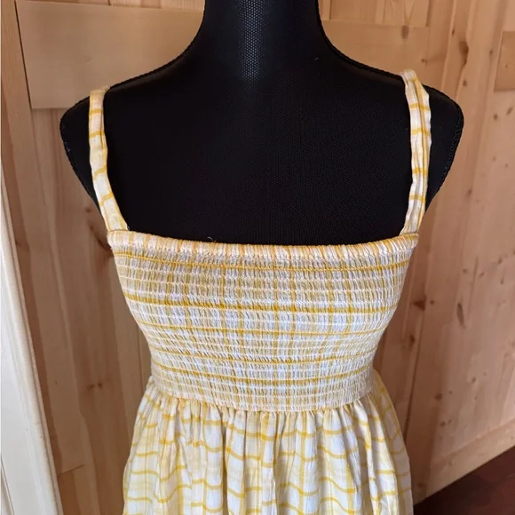 Yellow Plaid Maxi Dress - Picture 2 of 6
